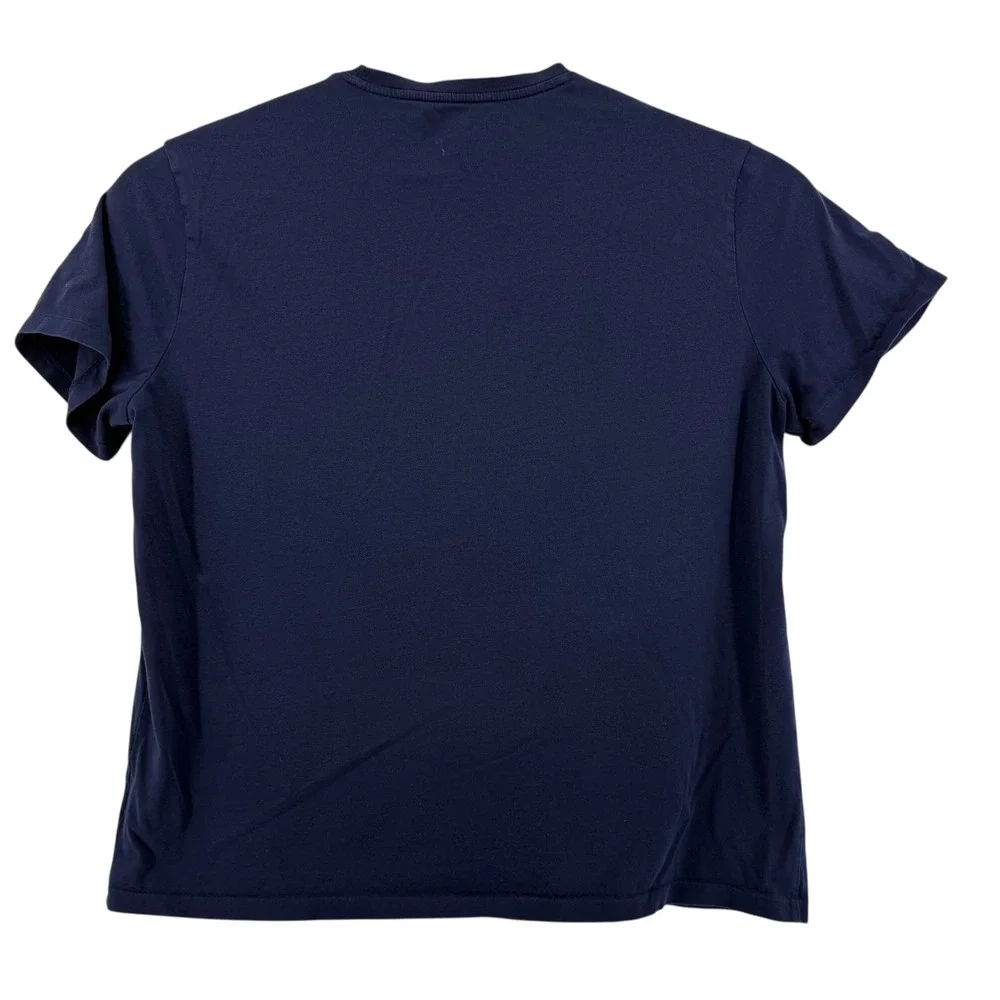 Polo Ralph Lauren Big Pony 3 T-Shirt Navy Blue Mens XL Short Sleeve Crew Neck‎
